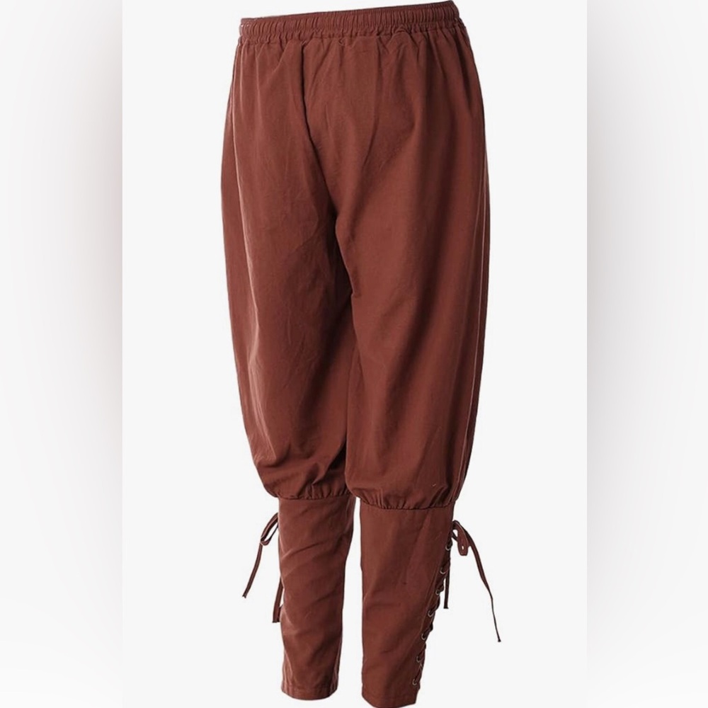 Men's Medieval Pants Viking Pirate Costume Trousers - Picture 3 of 3
